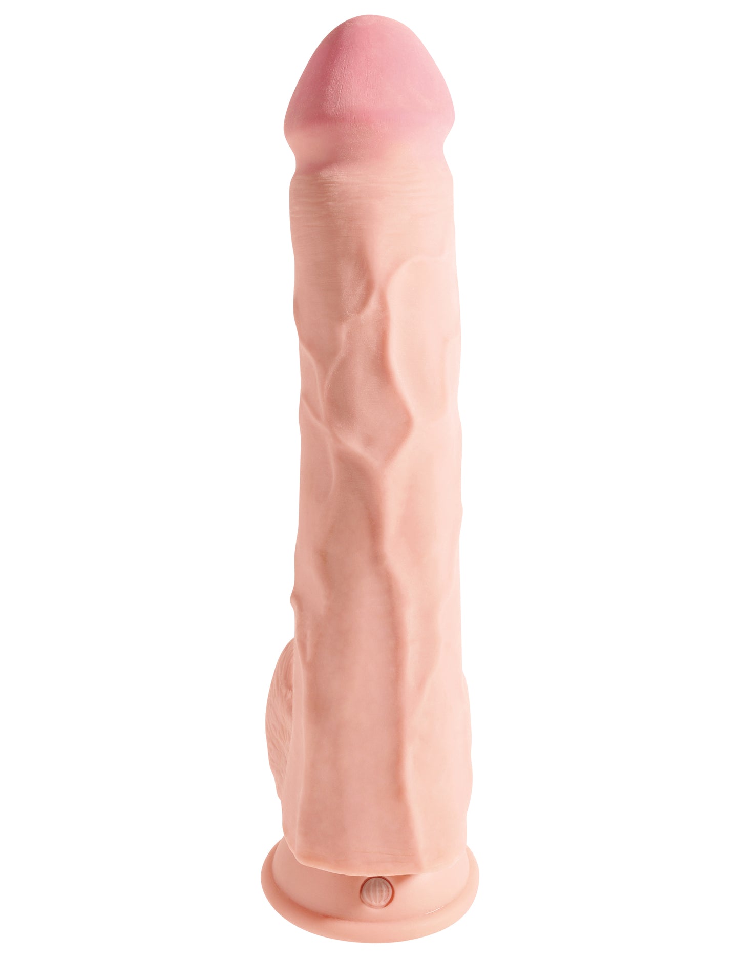 Dildo Flexible Suave Realista Enorme 30cm King Cock Plus 12" Triple Density Cock with Balls - Flesh