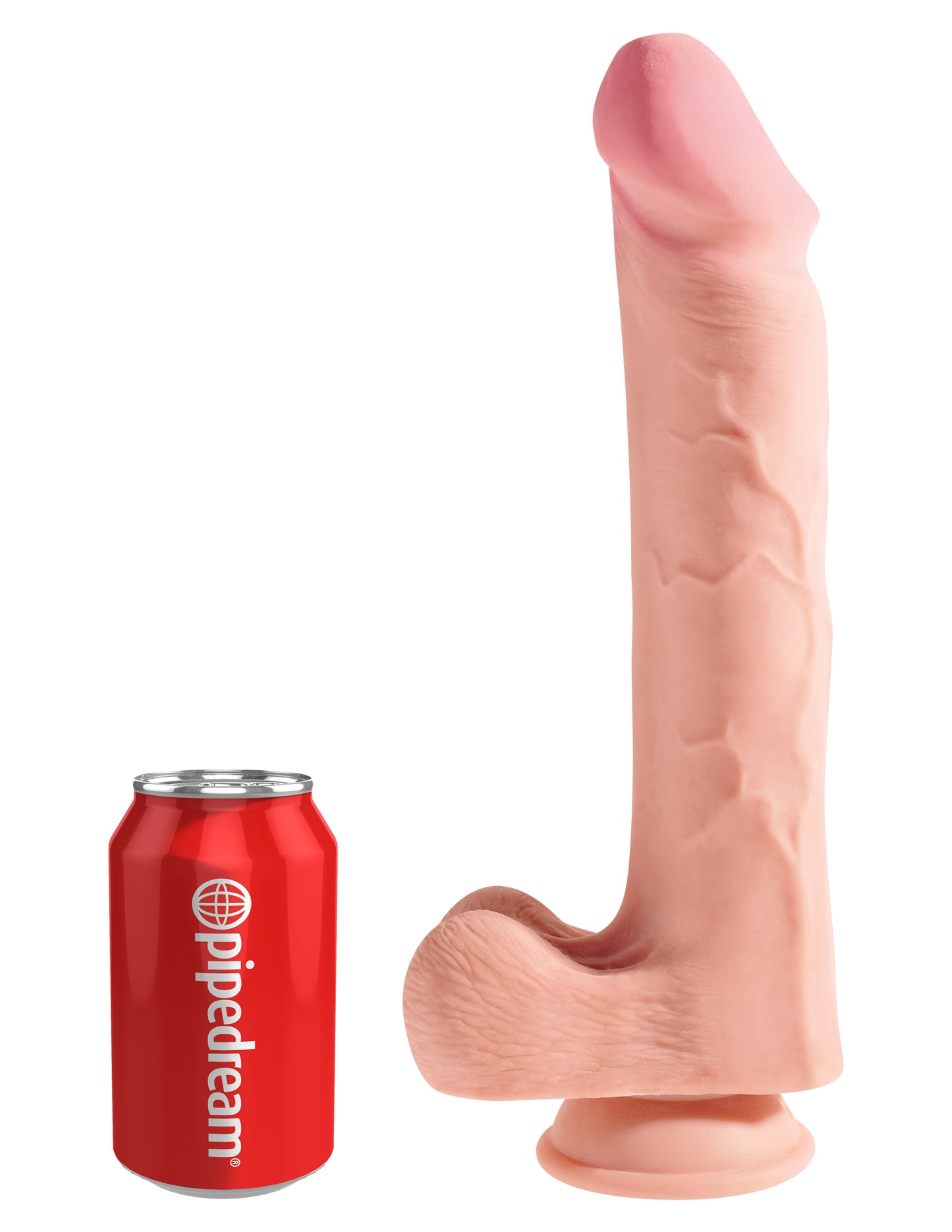 Dildo Flexible Suave Realista Enorme 30cm King Cock Plus 12" Triple Density Cock with Balls - Flesh