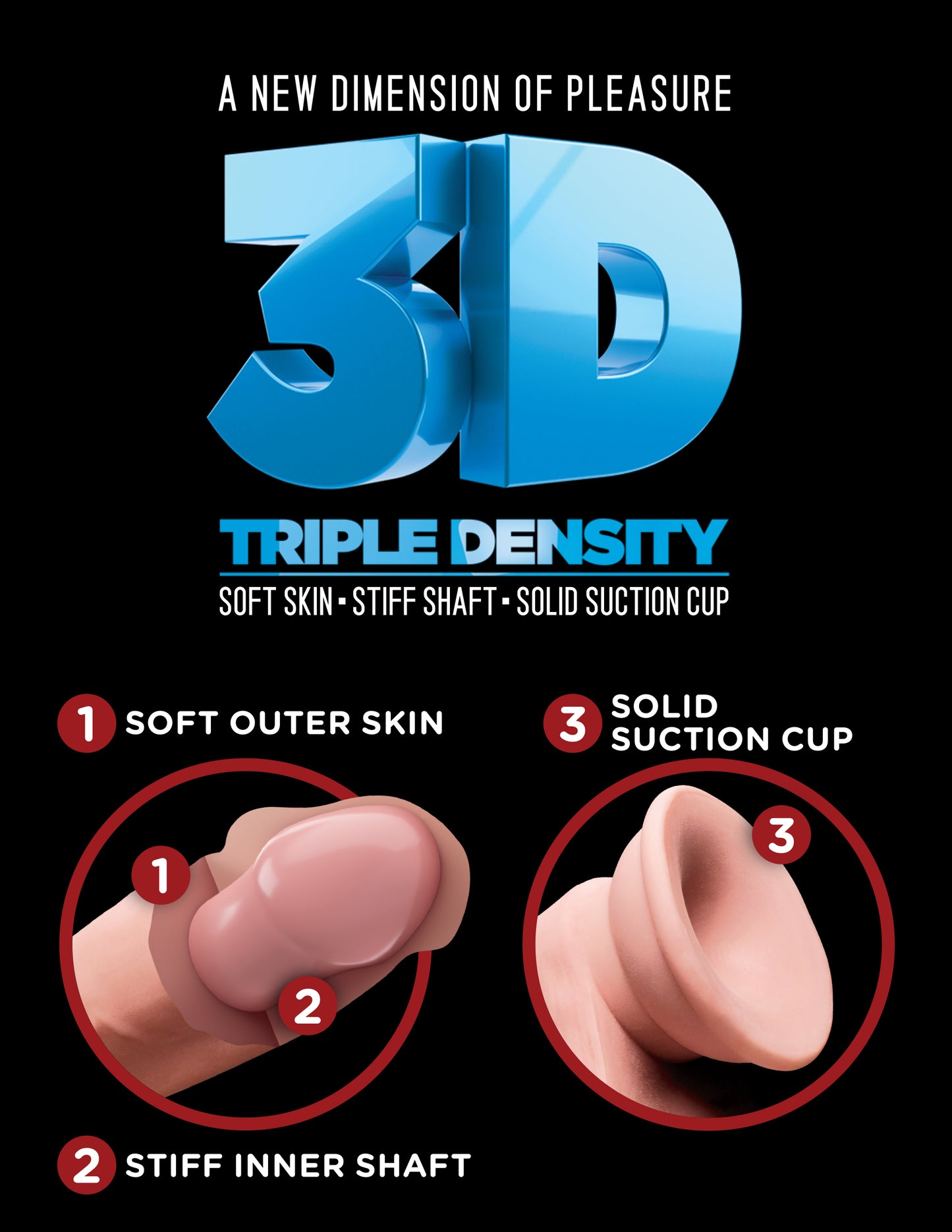 Dildo Flexible Suave Realista Enorme 30cm King Cock Plus 12" Triple Density Cock with Balls - Flesh