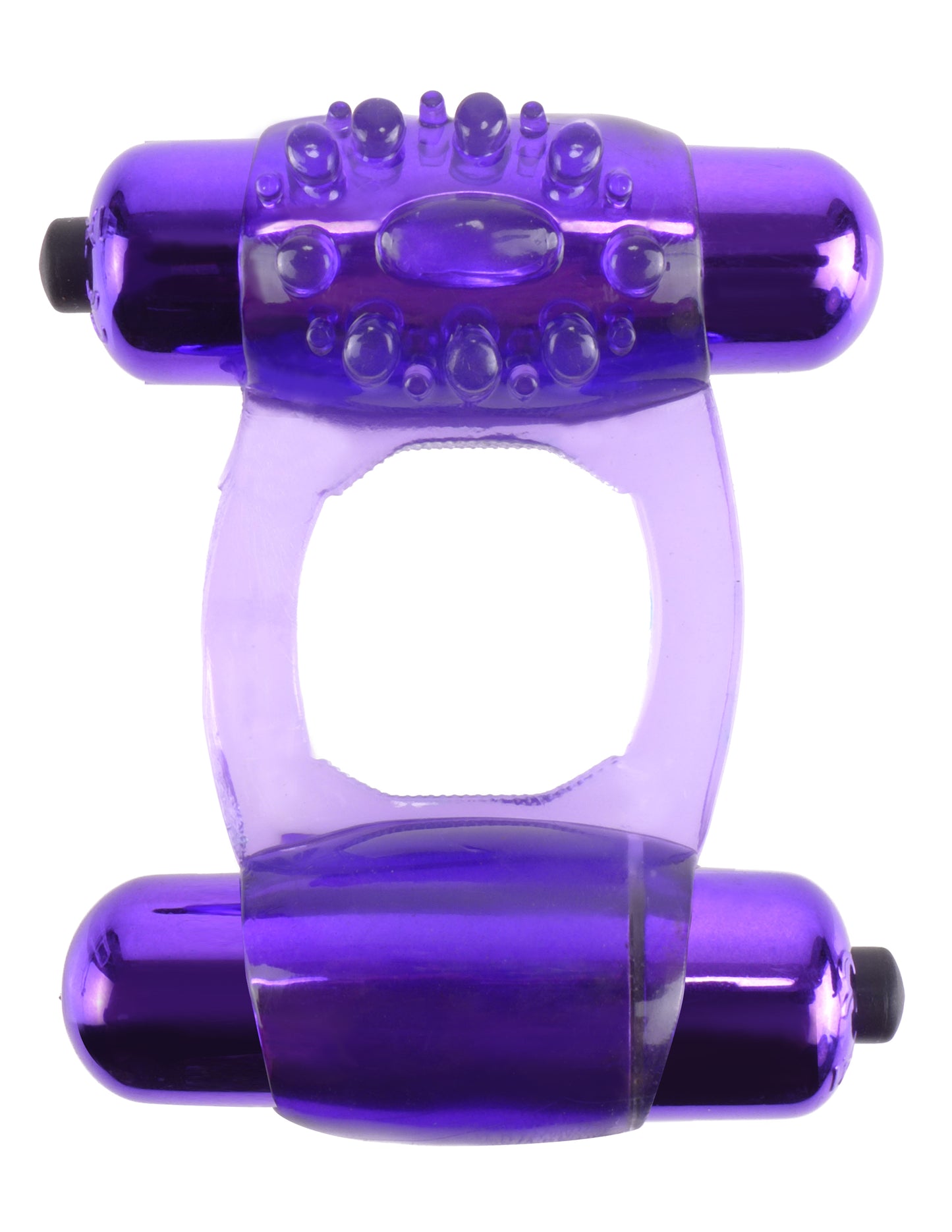 Anillo C Vibración Doble Bala Reusable Asombrosas Vibraciones Fantasy C-Ringz Duo-Vibrating Super Ring - Purple
