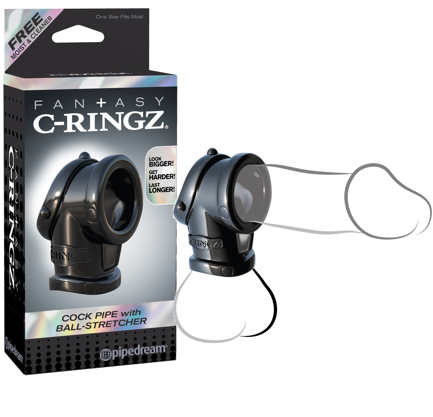 Anillo Liga Para Pene Y Testiculos Silicona Elástico Cock Pipe with Ball-Stretcher