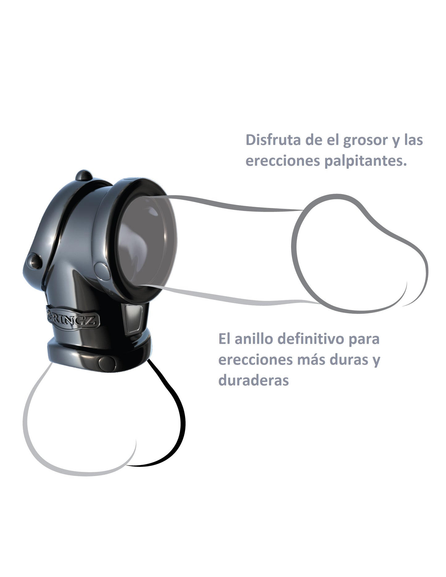 Anillo Liga Para Pene Y Testiculos Silicona Elástico Cock Pipe with Ball-Stretcher