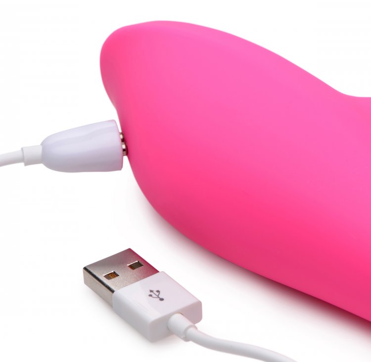 Vibrador Dual Potente Consolador Vaginal Recargable Flutters 10X Silicone Rechargeable Vibrator