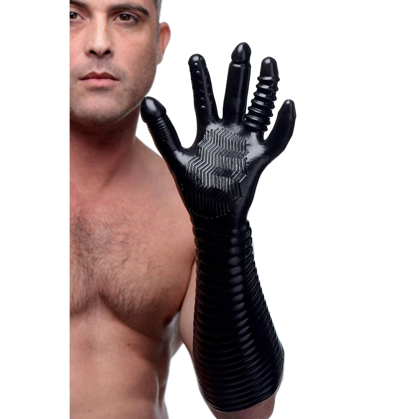 Guante Texturizado Anal Vaginal Juego Erotico Fisting Glove MASTURBATION GLOVE – BLACK