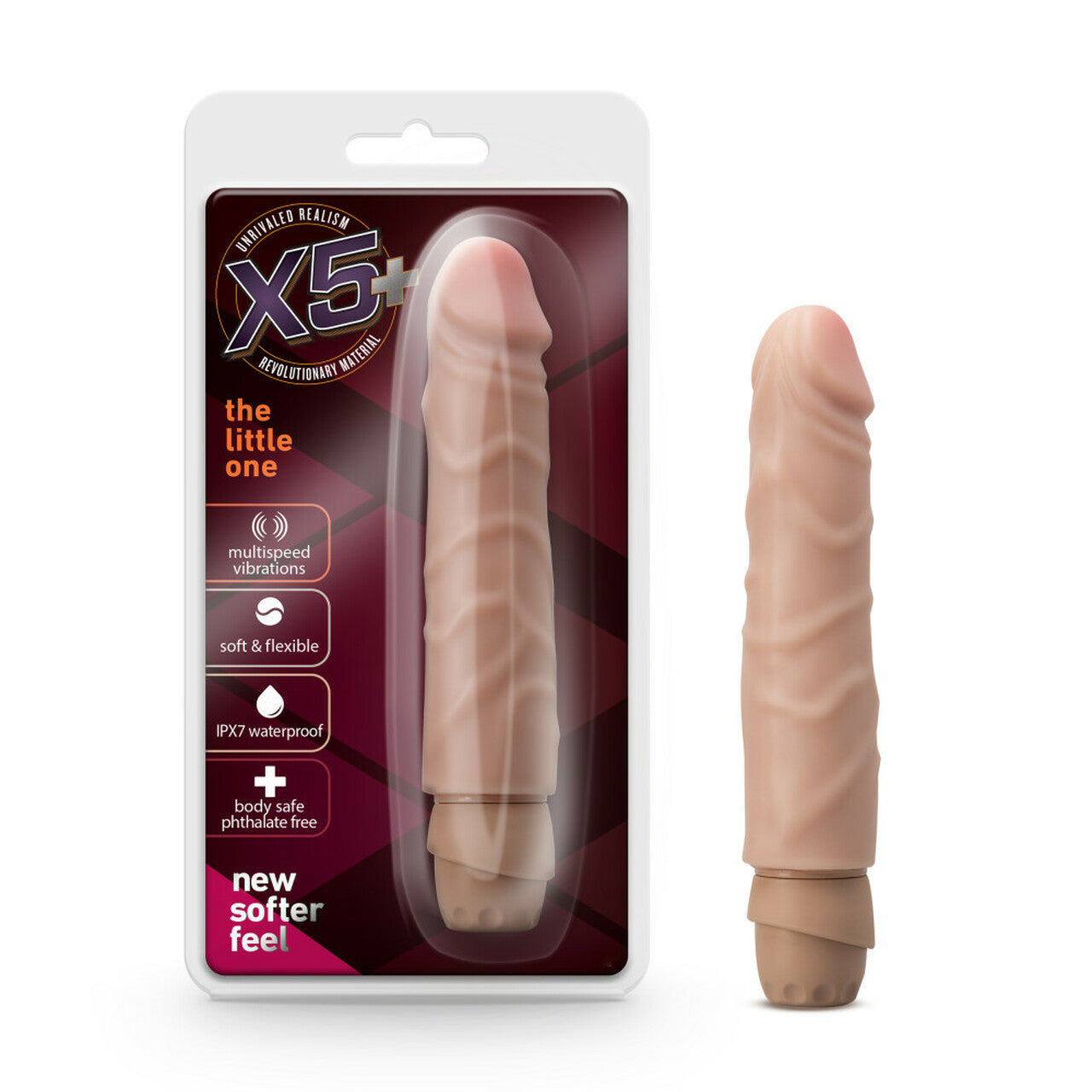 Dildo Vibrador 14cm Muy Realista X5 Plus Little One Pequeño The Little One - Beige
