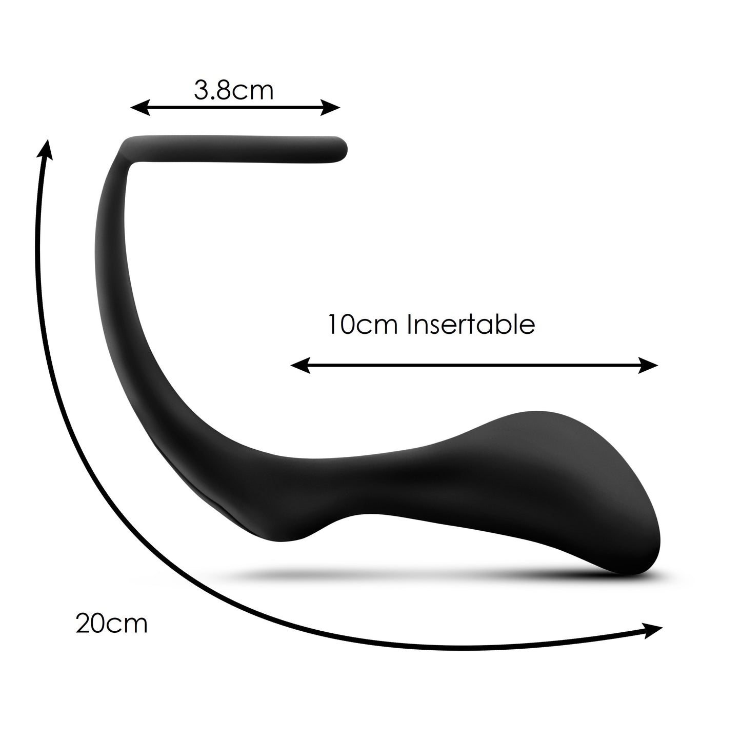 Plug Anal Silicon Con Sujetador, Estimulador Anal Prostatico Anal Adventures - Platinum - Cock Ring Plug - Black