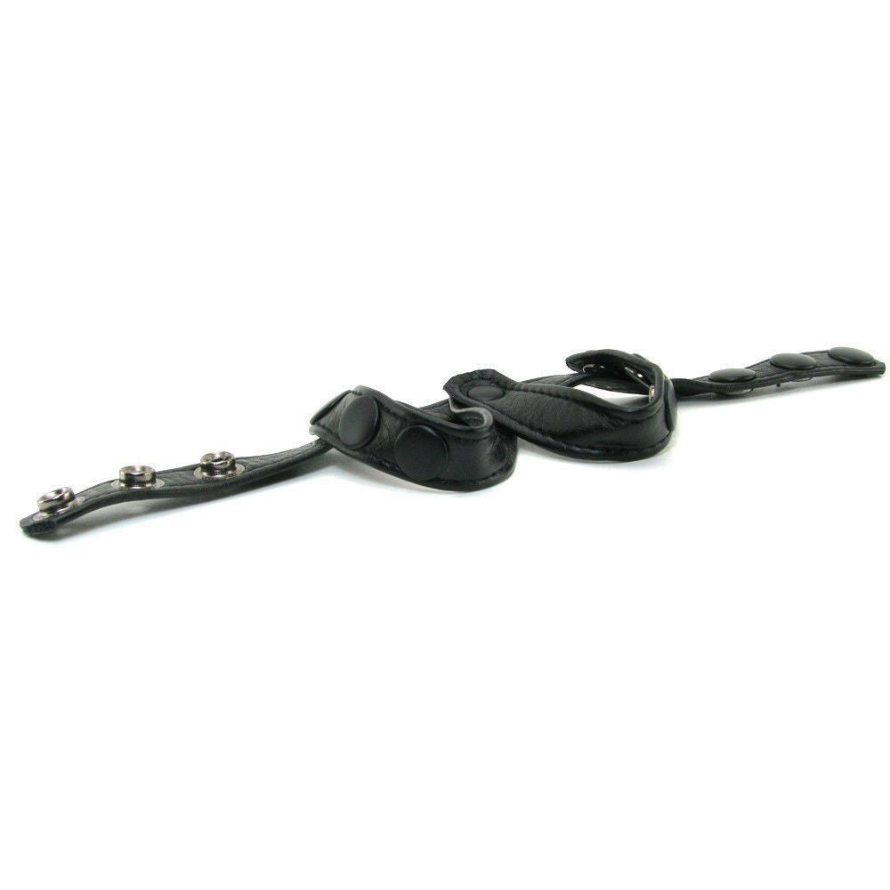 Anillo Liga Pene Testiculos Ajustable Potentes Erecciones V-STYLE COCK RING & BALL DIVIDER – BLACK