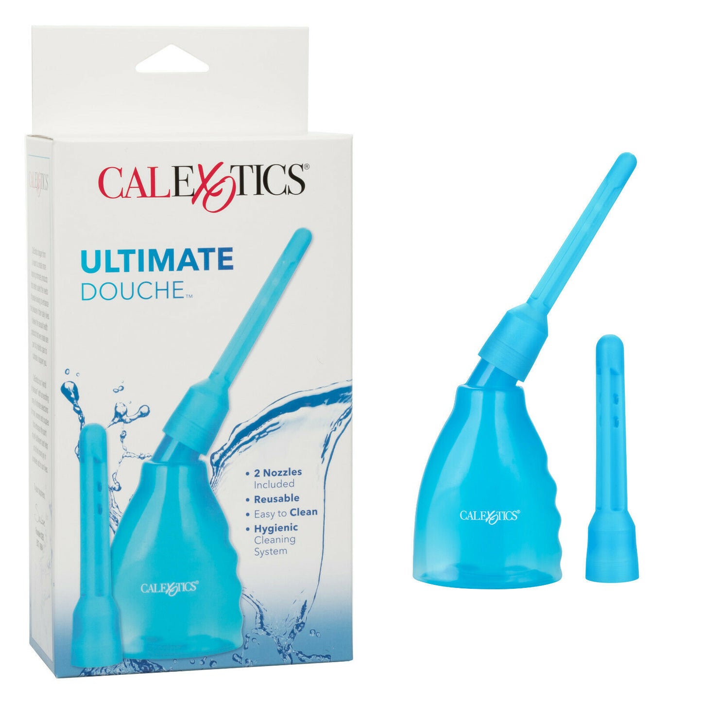 Enema Higiene Intima Anal Vaginal Unisex Ducha Dos Nodulos Azúl