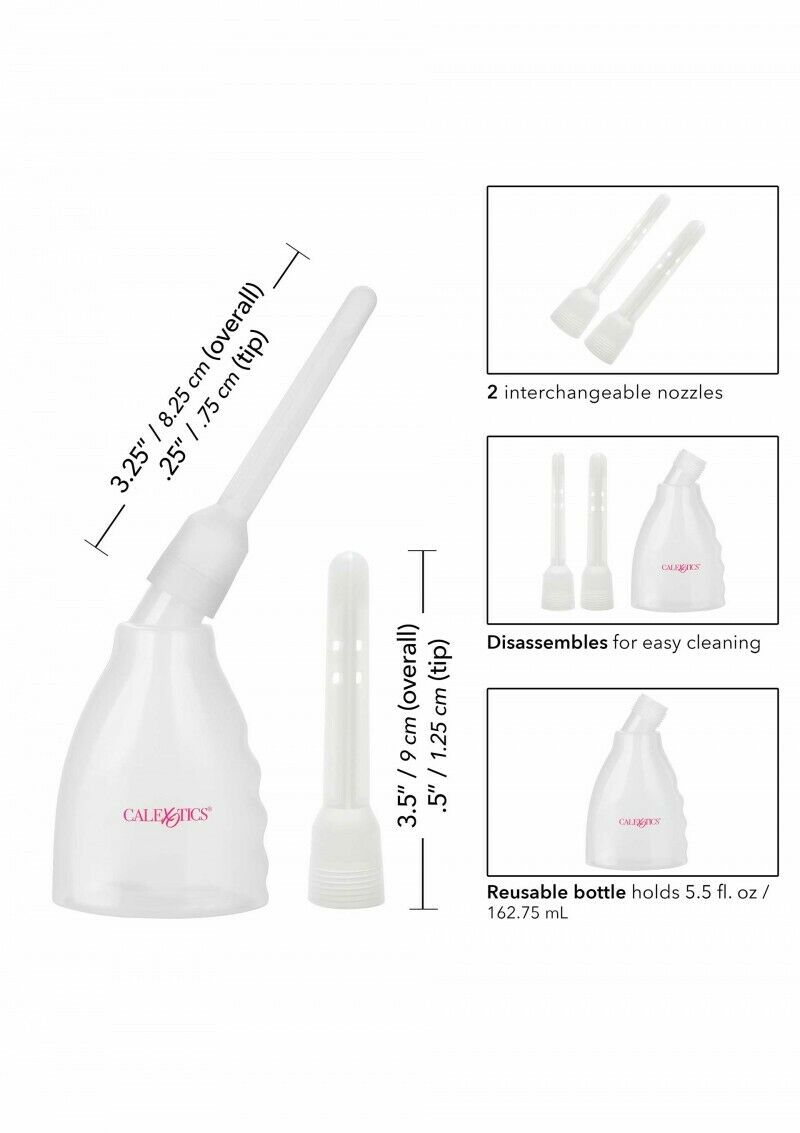 Enema Higiene Intima Anal Vaginal Unisex Ducha Dos Nodulos Naranja