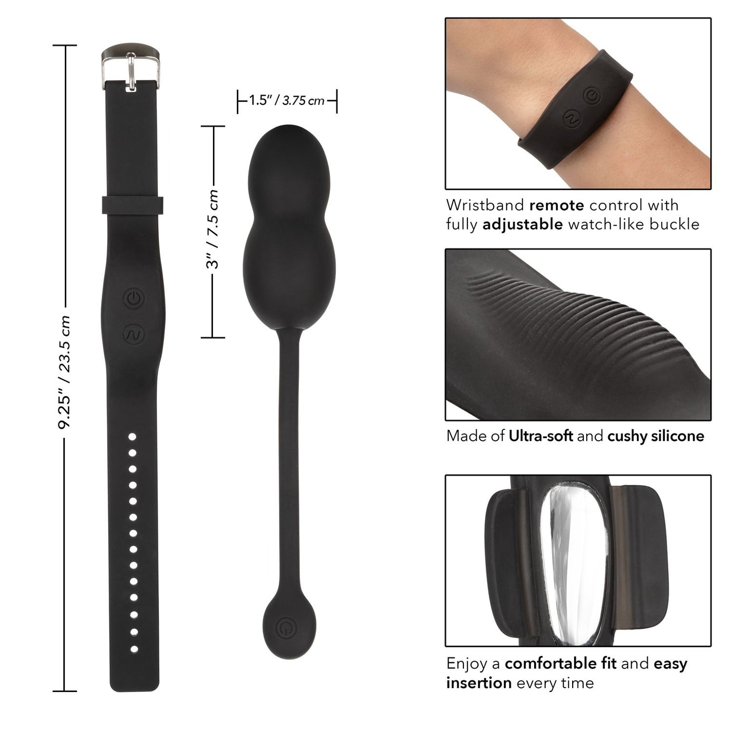 Vibrador Kegel Bolas Ejercicios Piso Pelvico Recargable Wristband Remote Ultra Soft Kegel
