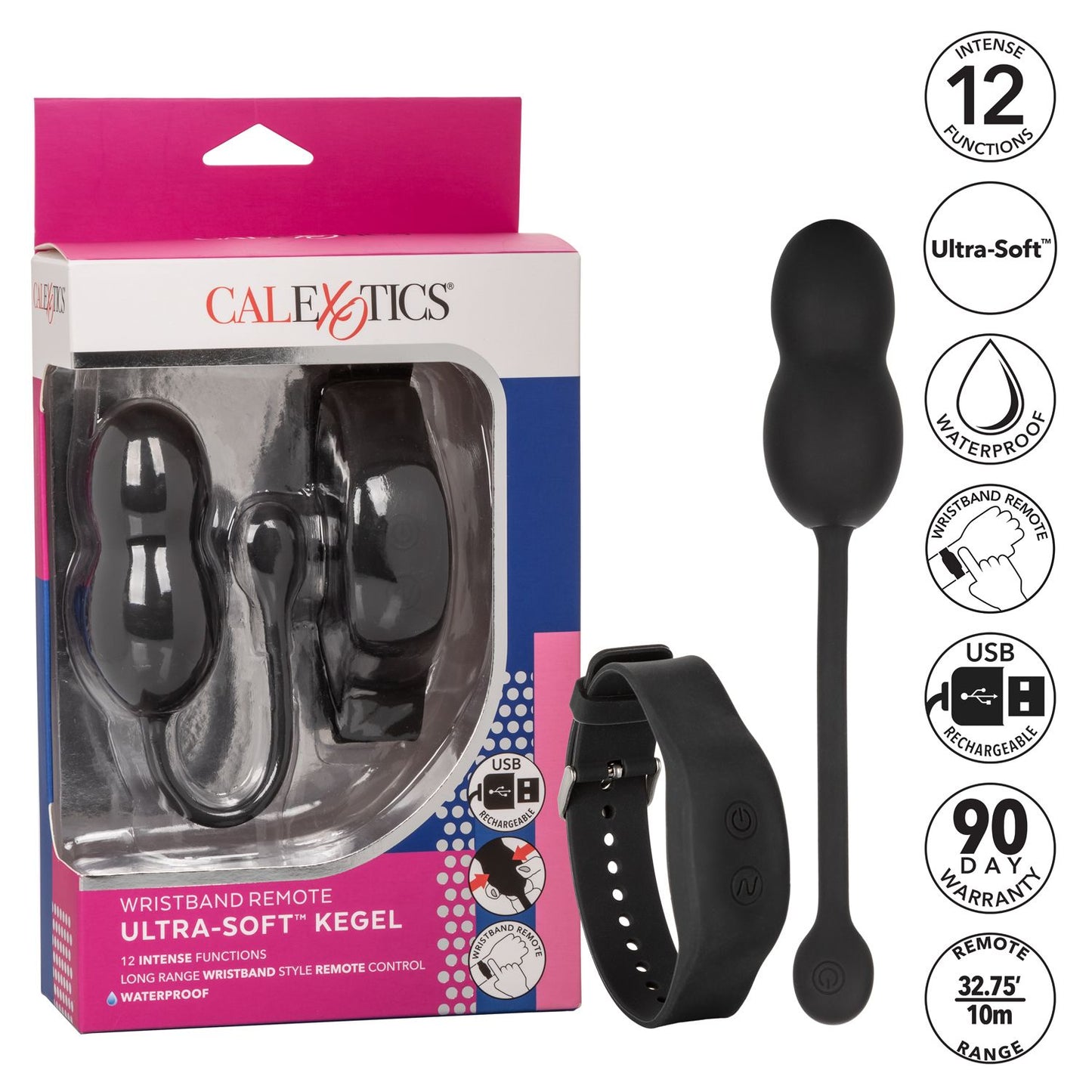 Vibrador Kegel Bolas Ejercicios Piso Pelvico Recargable Wristband Remote Ultra Soft Kegel
