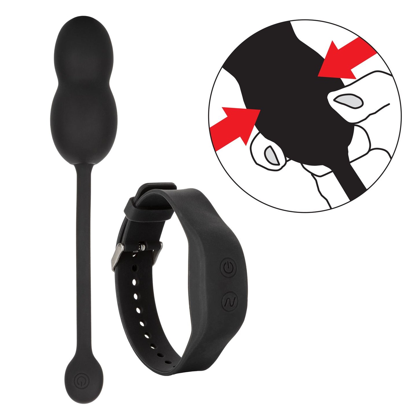 Vibrador Kegel Bolas Ejercicios Piso Pelvico Recargable Wristband Remote Ultra Soft Kegel