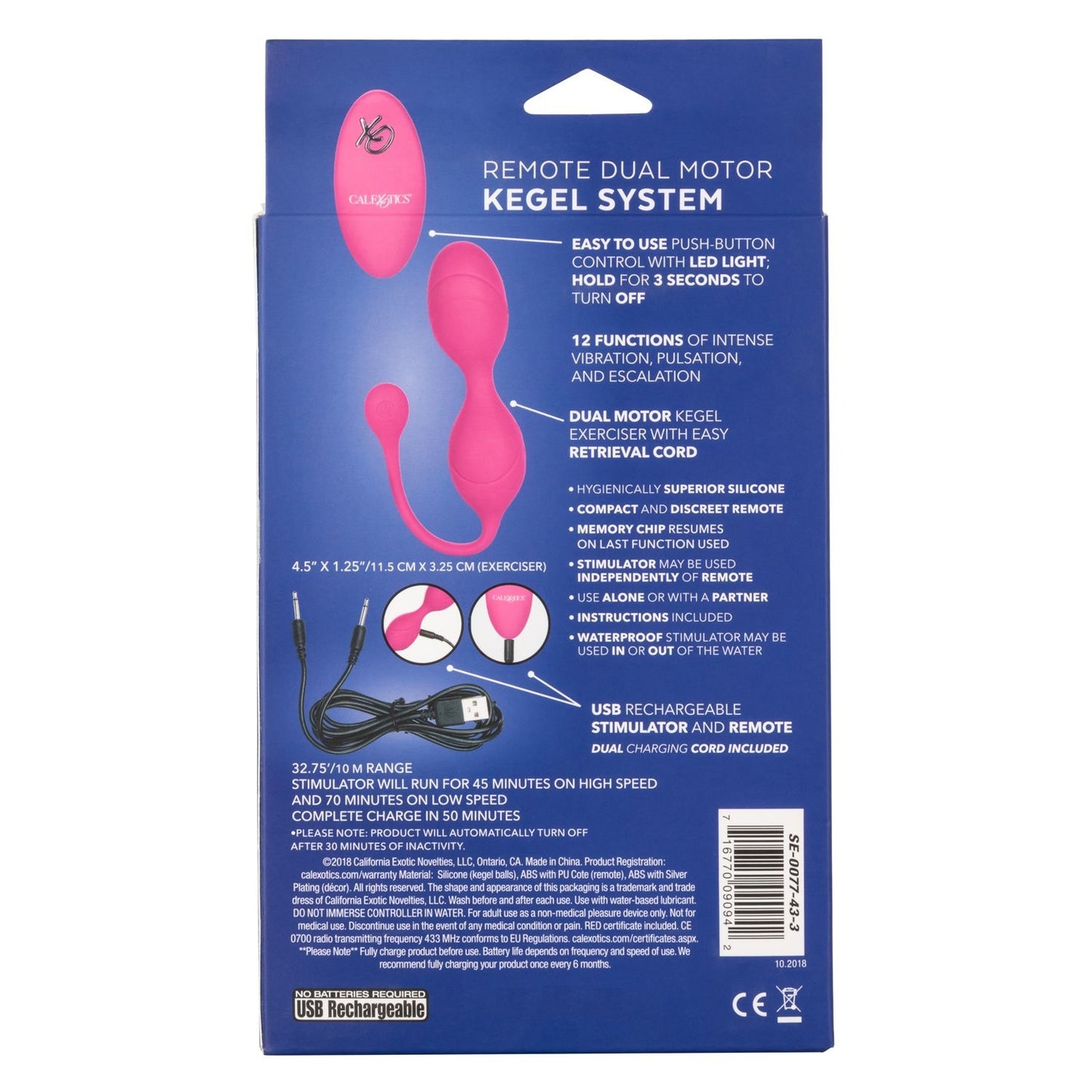 Kegel Ball Bola Vibradora Ejercicios Fortralece Piso Pelvico Vibrador Vaginal Remote Dual Motor Kegel System
