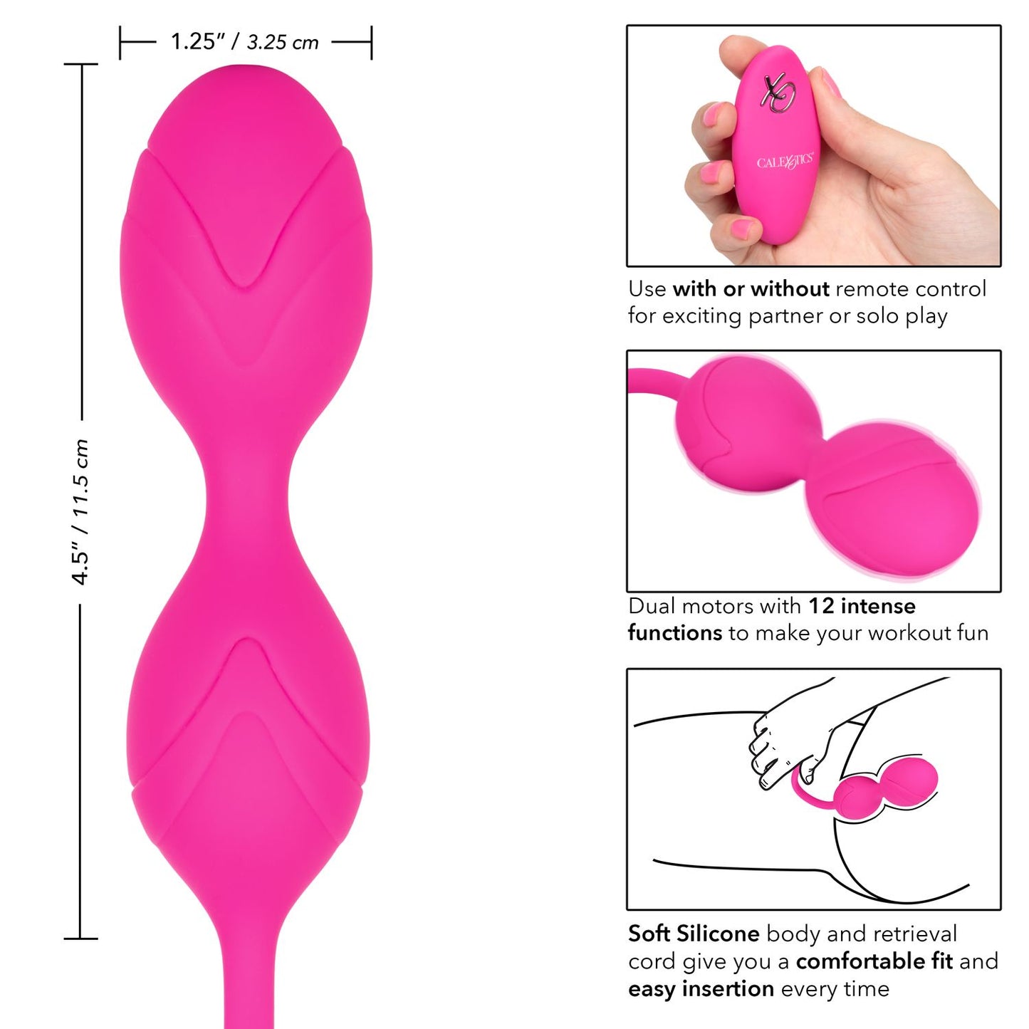 Kegel Ball Bola Vibradora Ejercicios Fortralece Piso Pelvico Vibrador Vaginal Remote Dual Motor Kegel System
