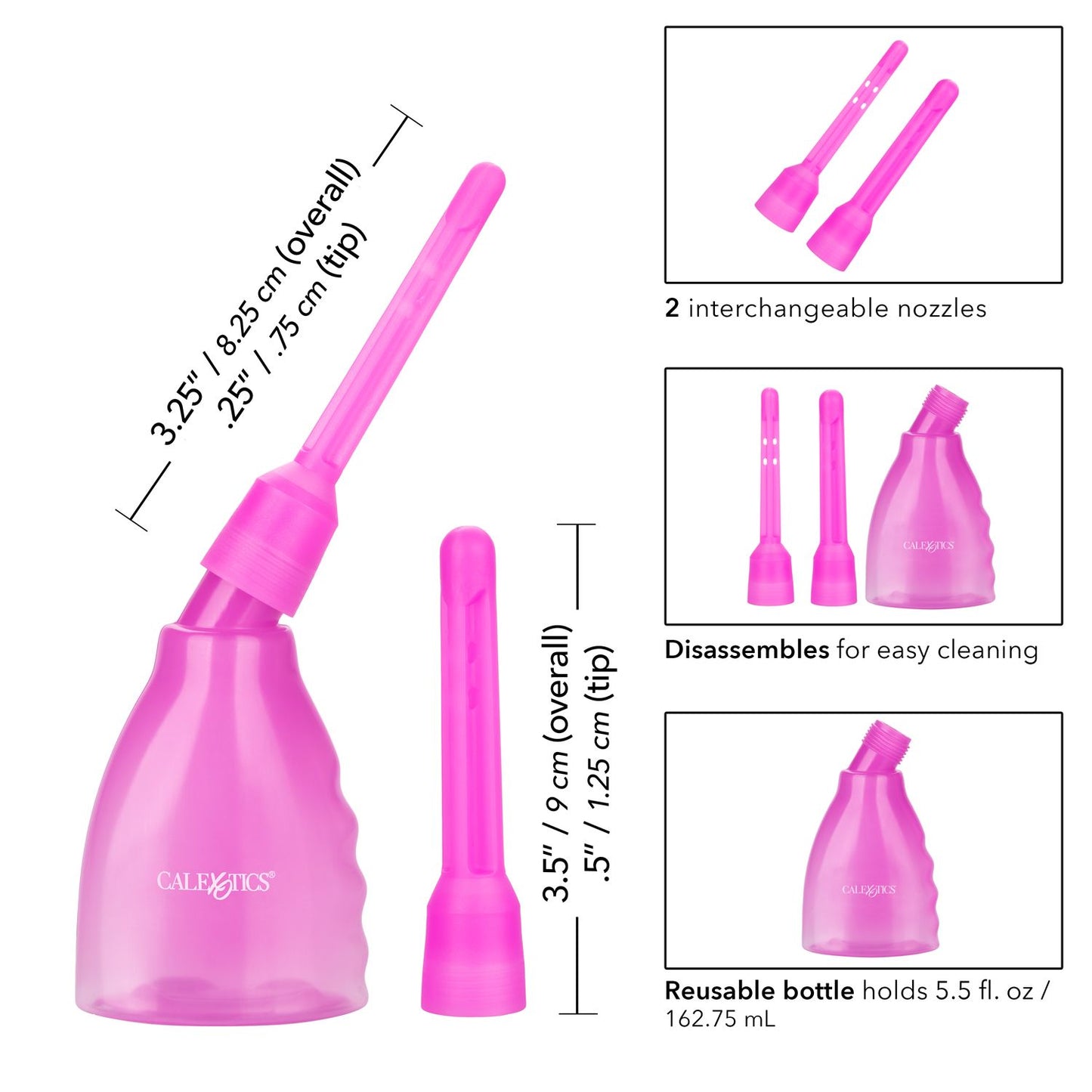 Enema Higiene Intima Anal Vaginal Unisex Ducha Dos Nodulos pink