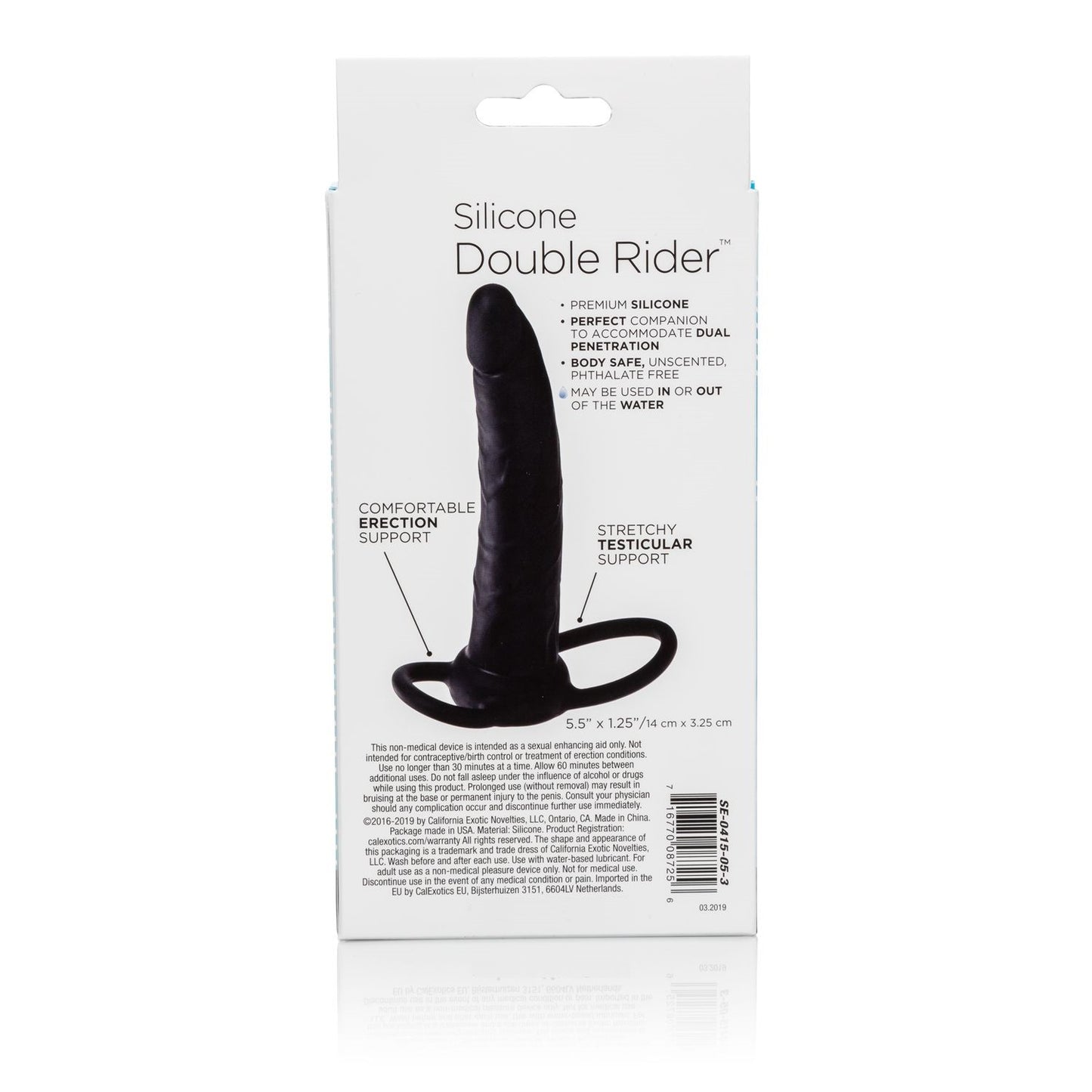 Dildo Con Anillo Para Doble Penetración Negro Silicone Double Rider