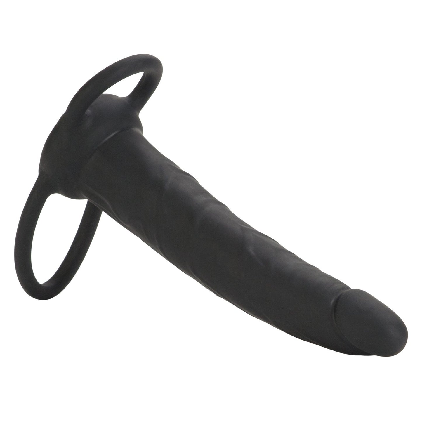 Dildo Con Anillo Para Doble Penetración Negro Silicone Double Rider