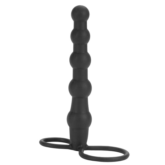 Dildo 15cm Con Anillo Para Doble Penetración Anal Vaginal Silicone Beaded Double Rider