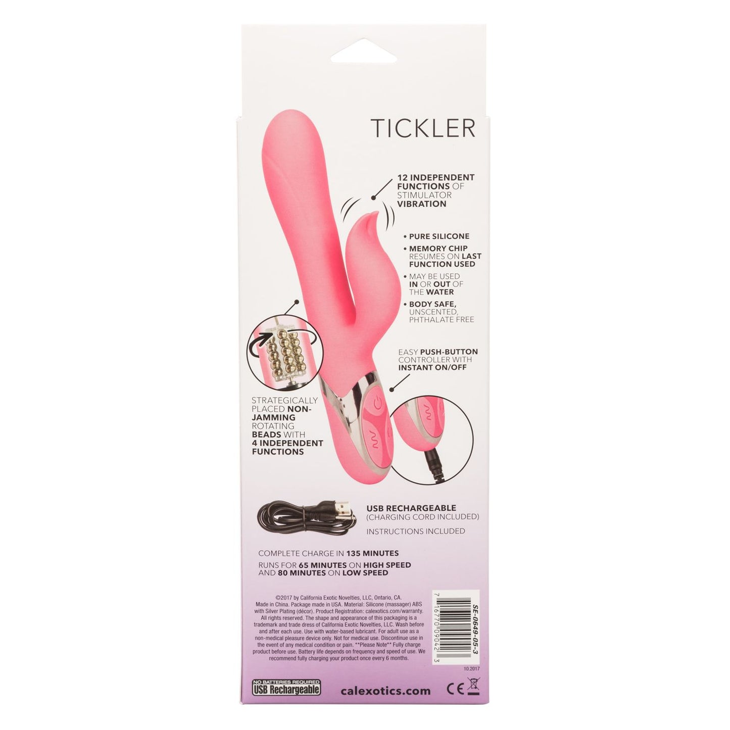 Vibrador Y Rotación Recargable Punto G, Clitoris Enchanted Tickler
