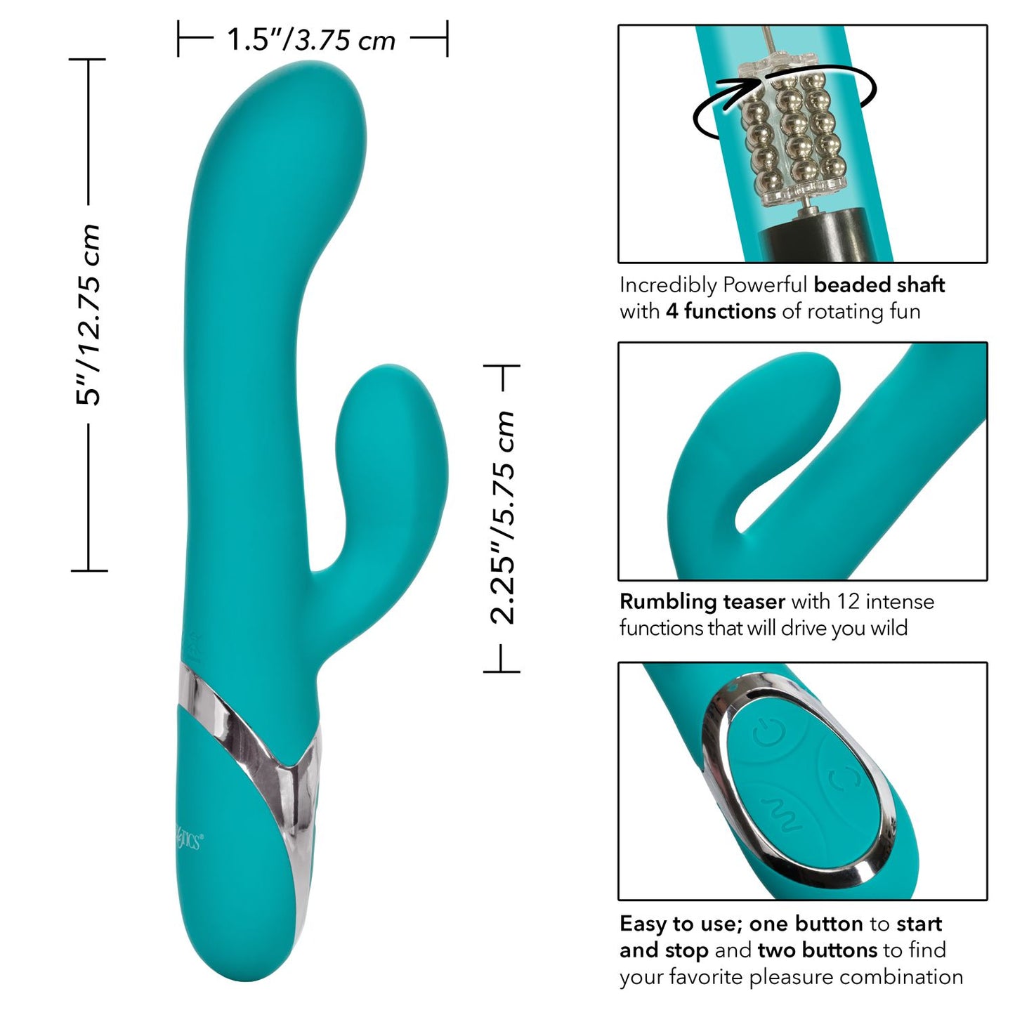 Vibrador Consolador Vibra Y Rota Recargable Muy Estimualmte Enchanted Lover