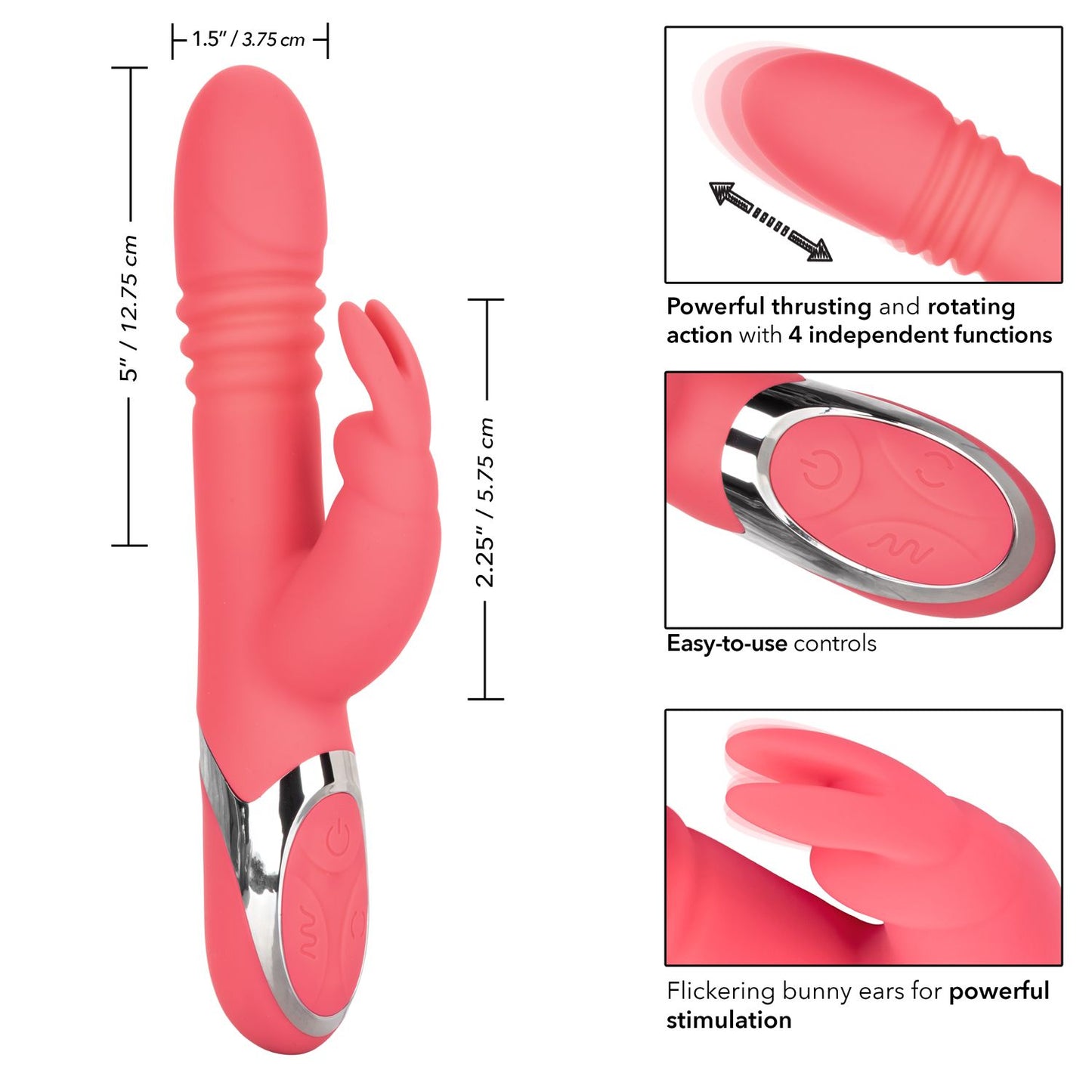 Vibrador Empuje Clítoris Punto G De Lujo Recargable Exciter
