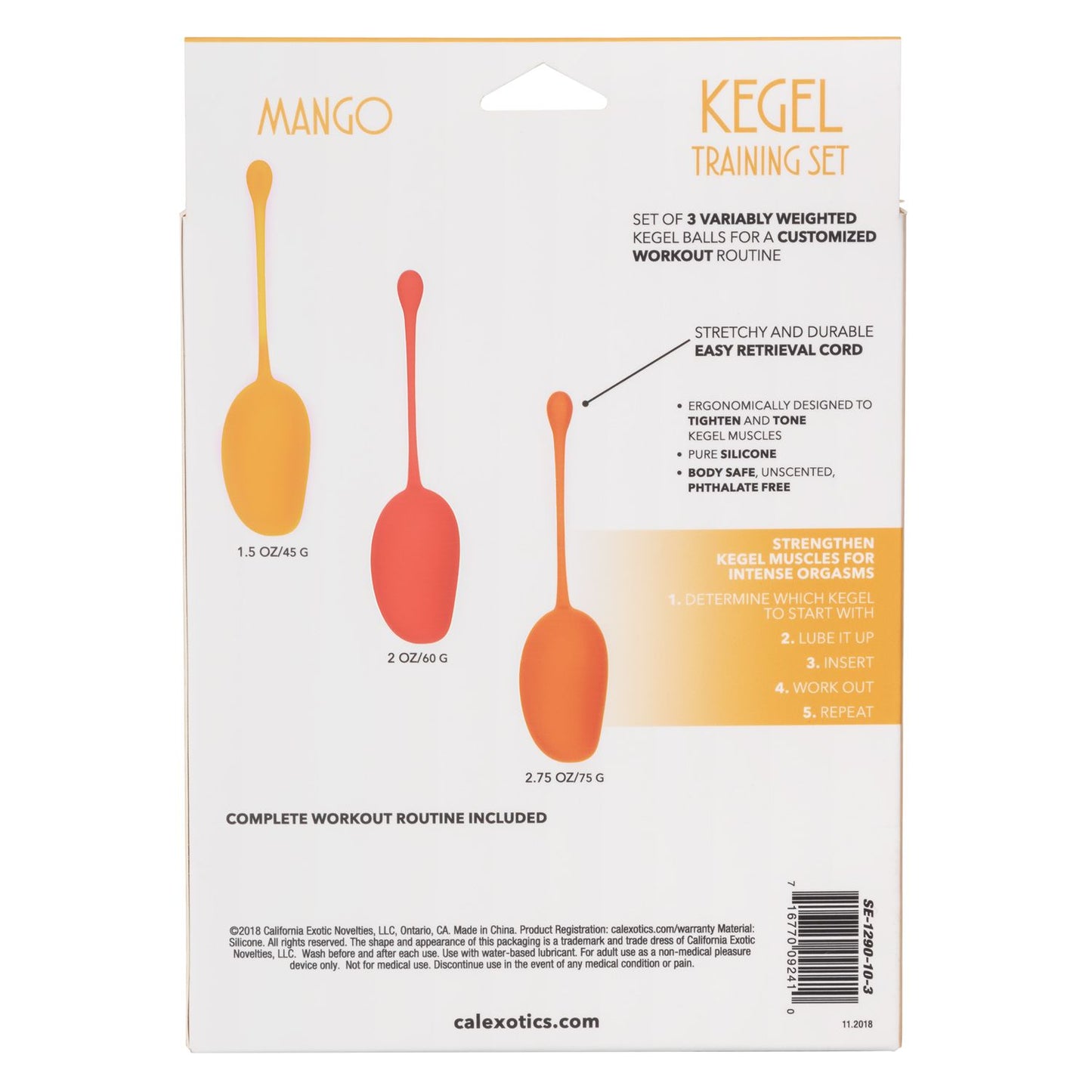 Bolas Kegel Silicon Ejercicios Piso Pelvico Kegel Training Set Mango