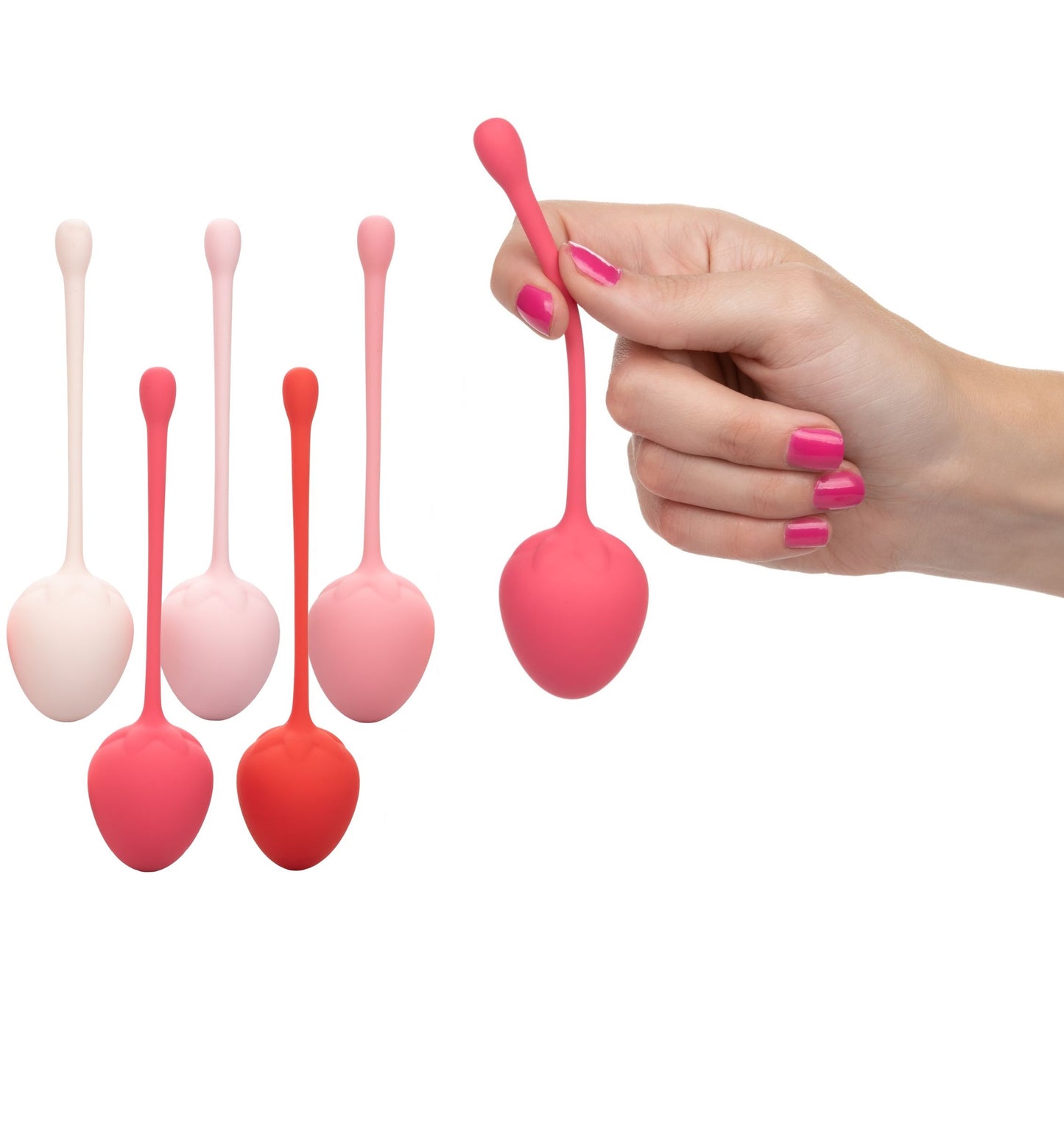 Bolas Kegel Silicon Ejercicios Piso Pelvico Set 6pz Fresitas Kegel Training Set Strawberry
