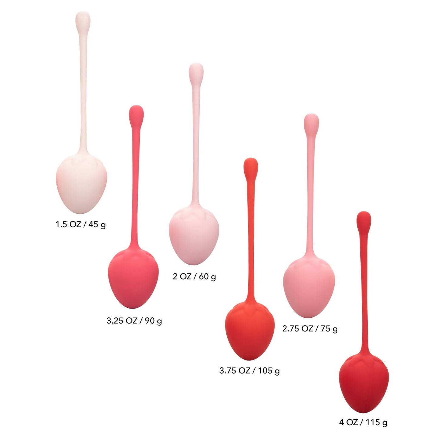Bolas Kegel Silicon Ejercicios Piso Pelvico Set 6pz Fresitas Kegel Training Set Strawberry