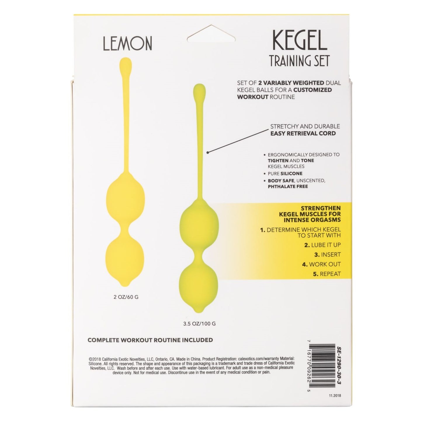 Bolas Kegel Silicon Ejercicios Piso Pelvico Set Kegel Training Set Lemon
