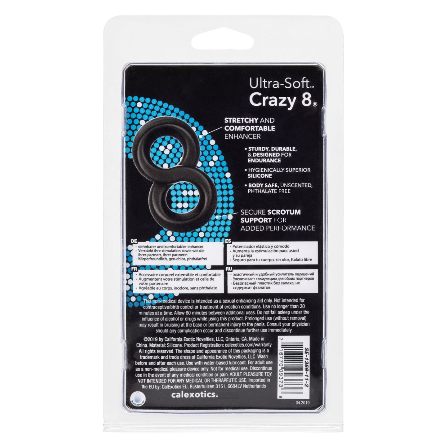 Anillo Pene Y Testiculos Fuertes Erecciones Suave Flexible Ultra-Soft Crazy 8