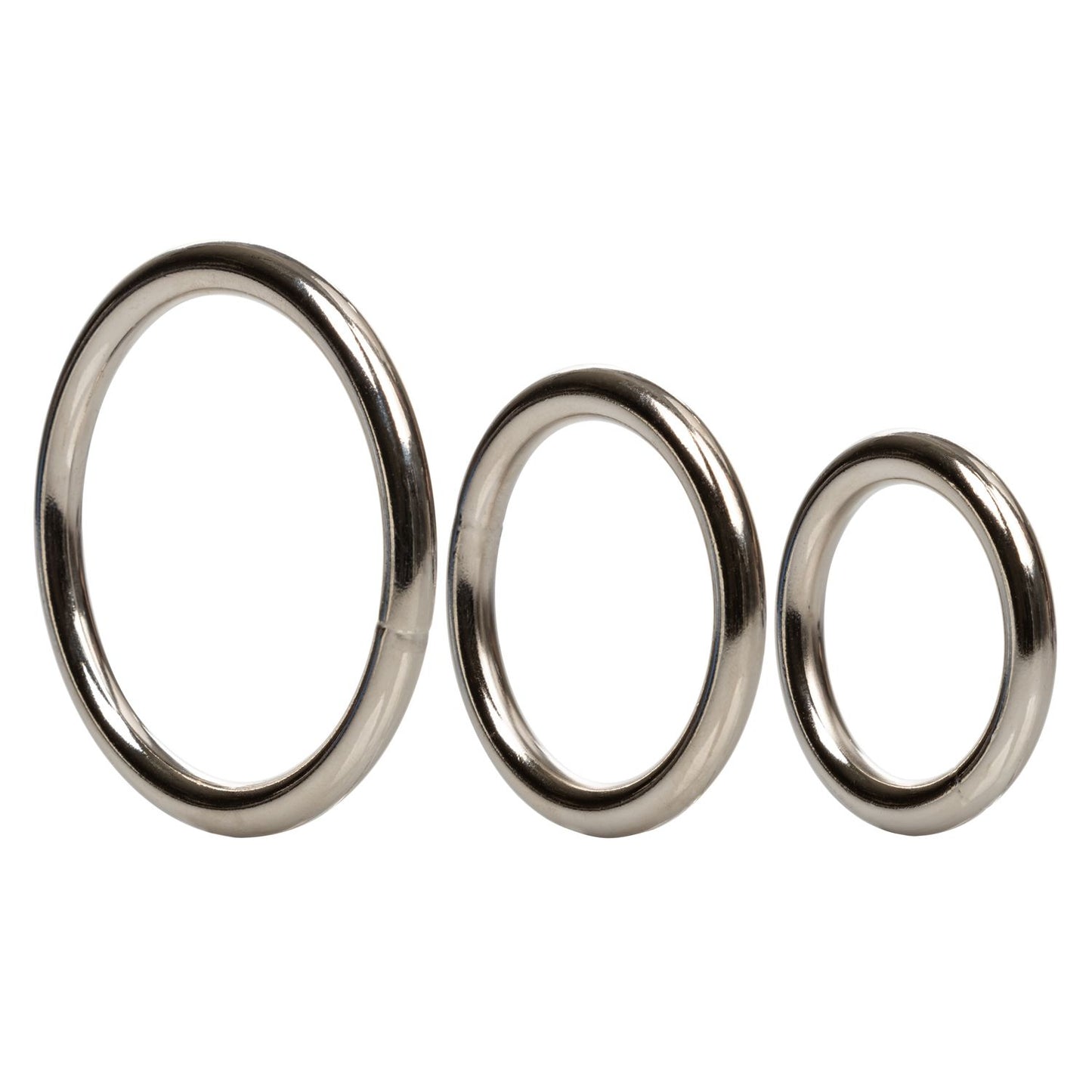 Anillo Metálico Aro Pene Potentes Erecciónes Cock Silver Set Silver Ring Set