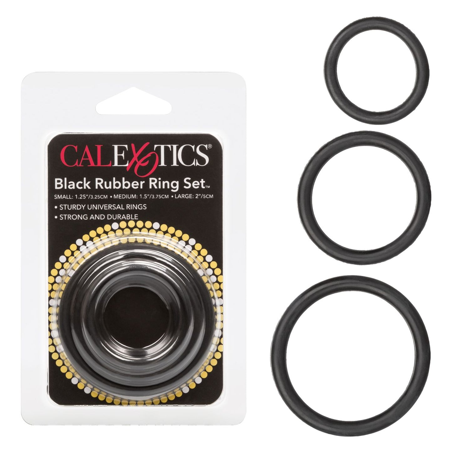Anillo Pene Y Bolas Cock Ring Fuertes Erecciones Black Rubber Ring Set