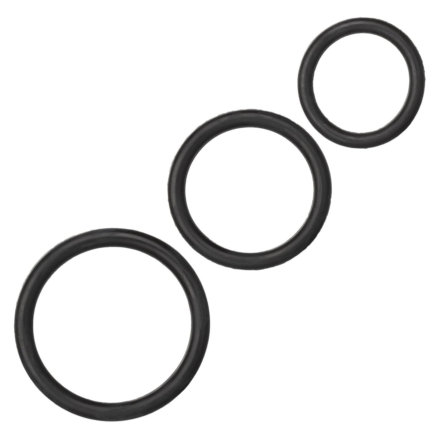 Anillo Pene Y Bolas Cock Ring Fuertes Erecciones Black Rubber Ring Set