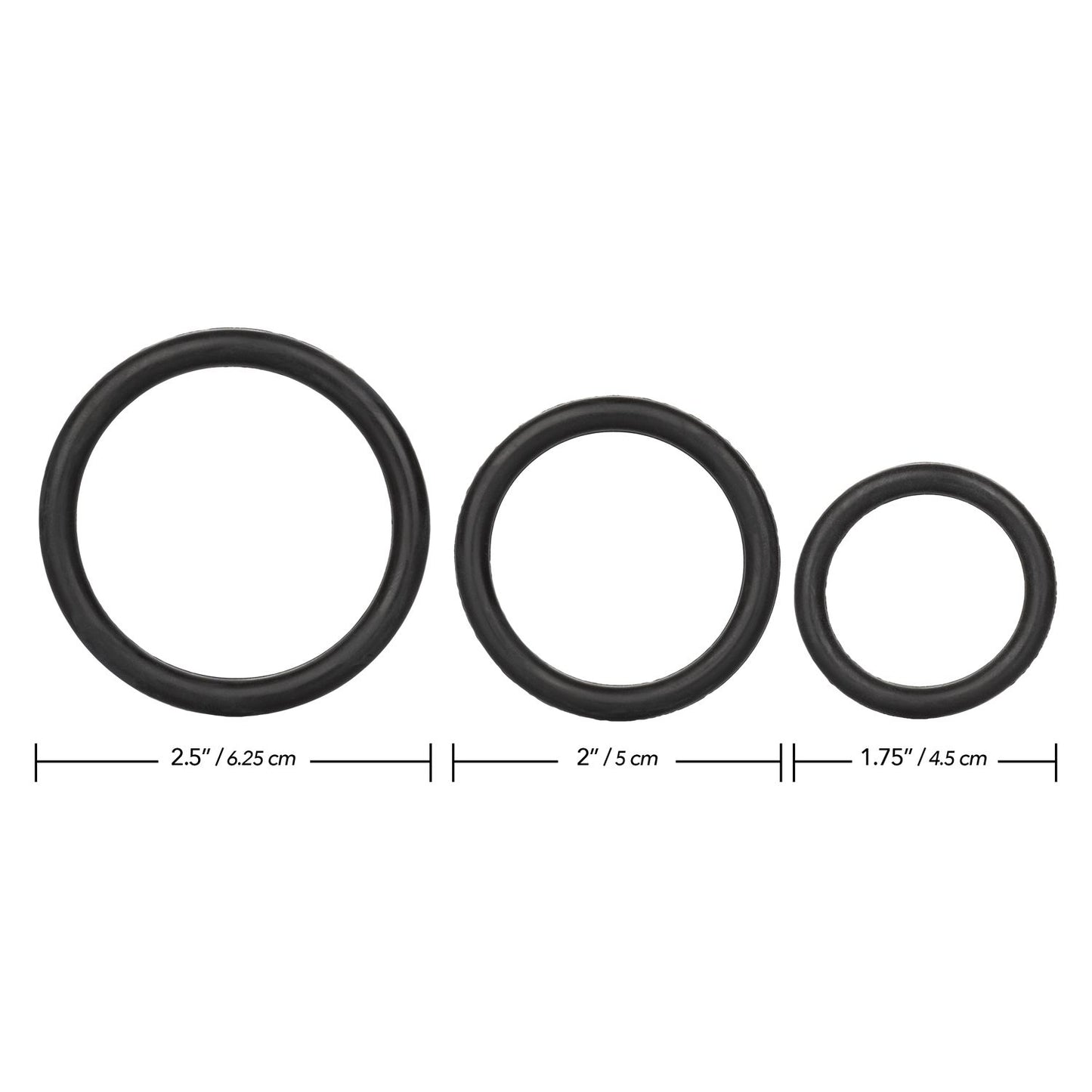 Anillo Pene Y Bolas Cock Ring Fuertes Erecciones Black Rubber Ring Set