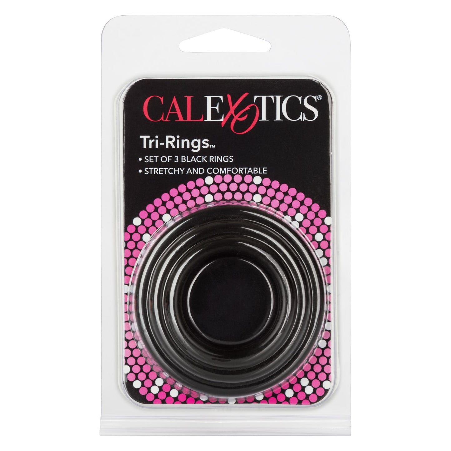 Anillo Pene Y Bolas Cock Ring Fuertes Erecciones Black Set Tri-Rings