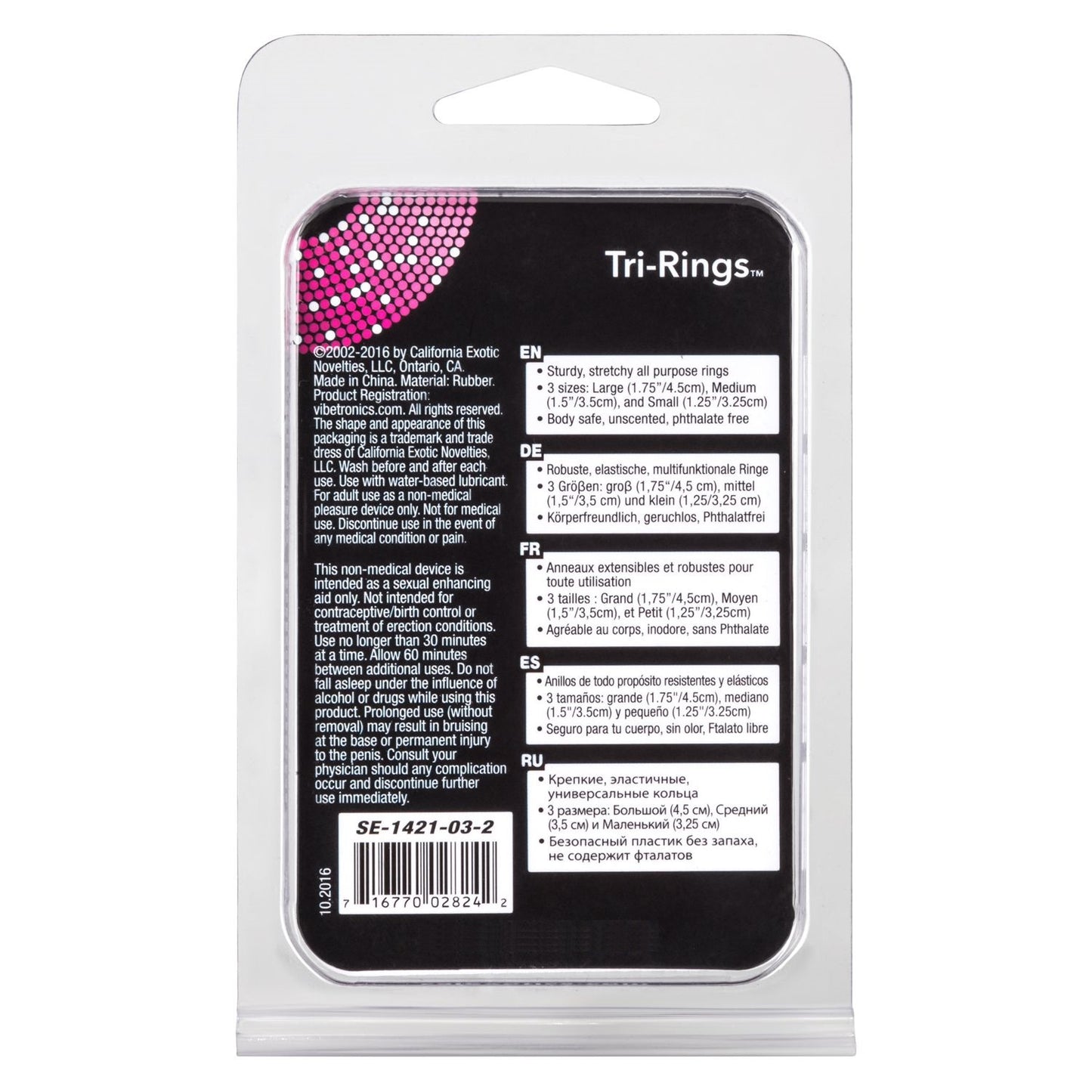 Anillo Pene Y Bolas Cock Ring Fuertes Erecciones Black Set Tri-Rings
