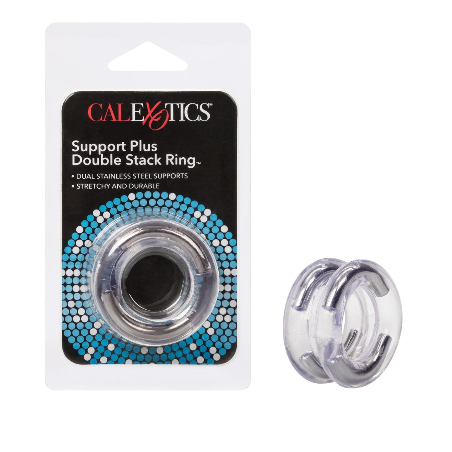 Anillo Pene Testiculos Fuertes Erecciones Cock Ring Support Plus Double Stack Ring