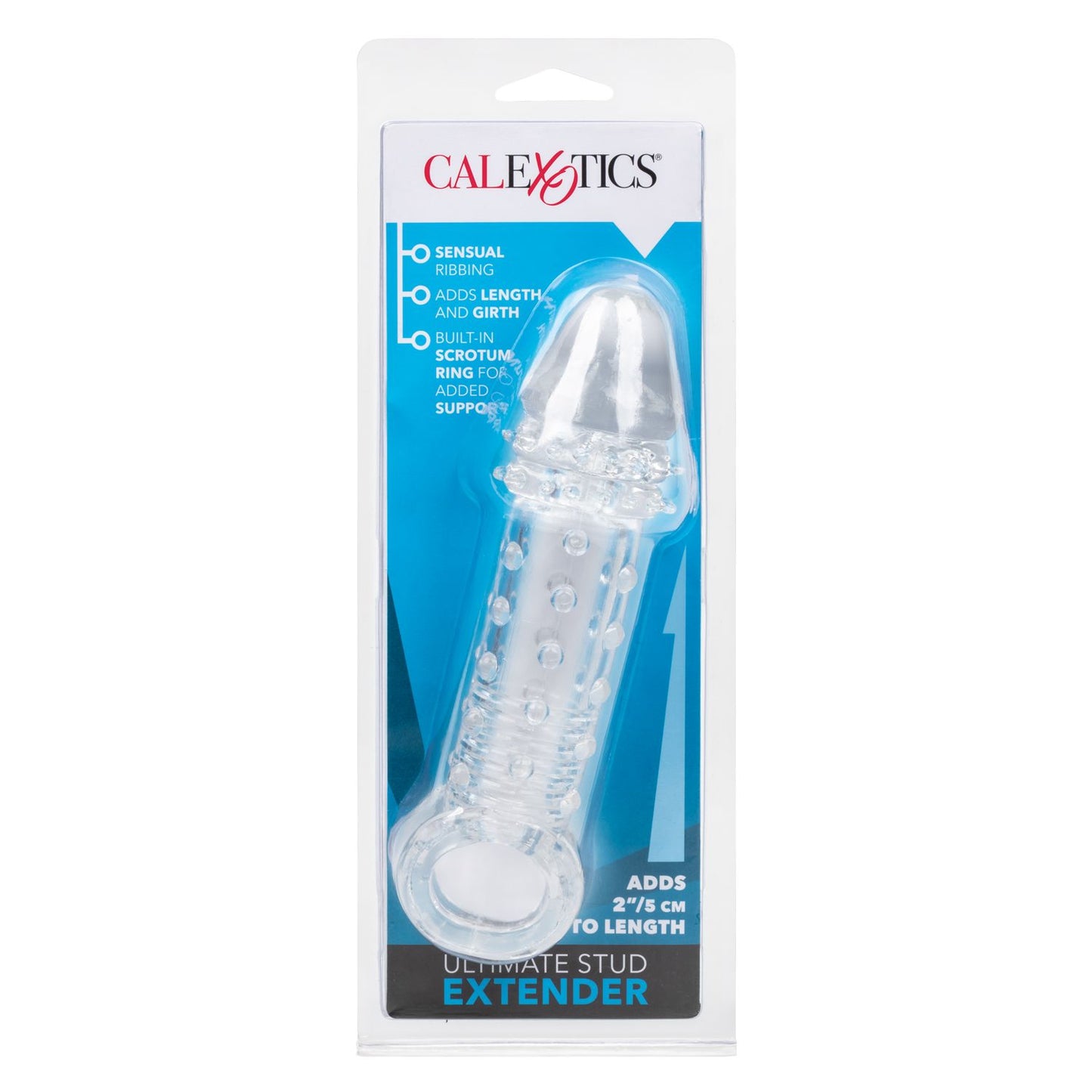 Funda Pene Sujetador Ultra Estimulante Textura 2 Pulgadas Más Ultimate Stud Extender
