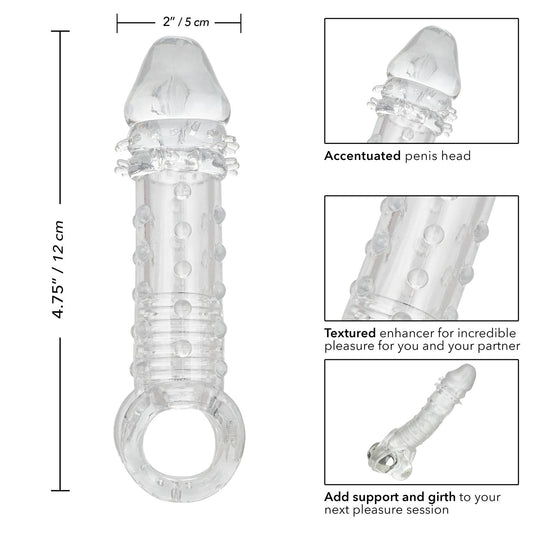 Funda Pene Sujetador Ultra Estimulante Textura 2 Pulgadas Más Ultimate Stud Extender