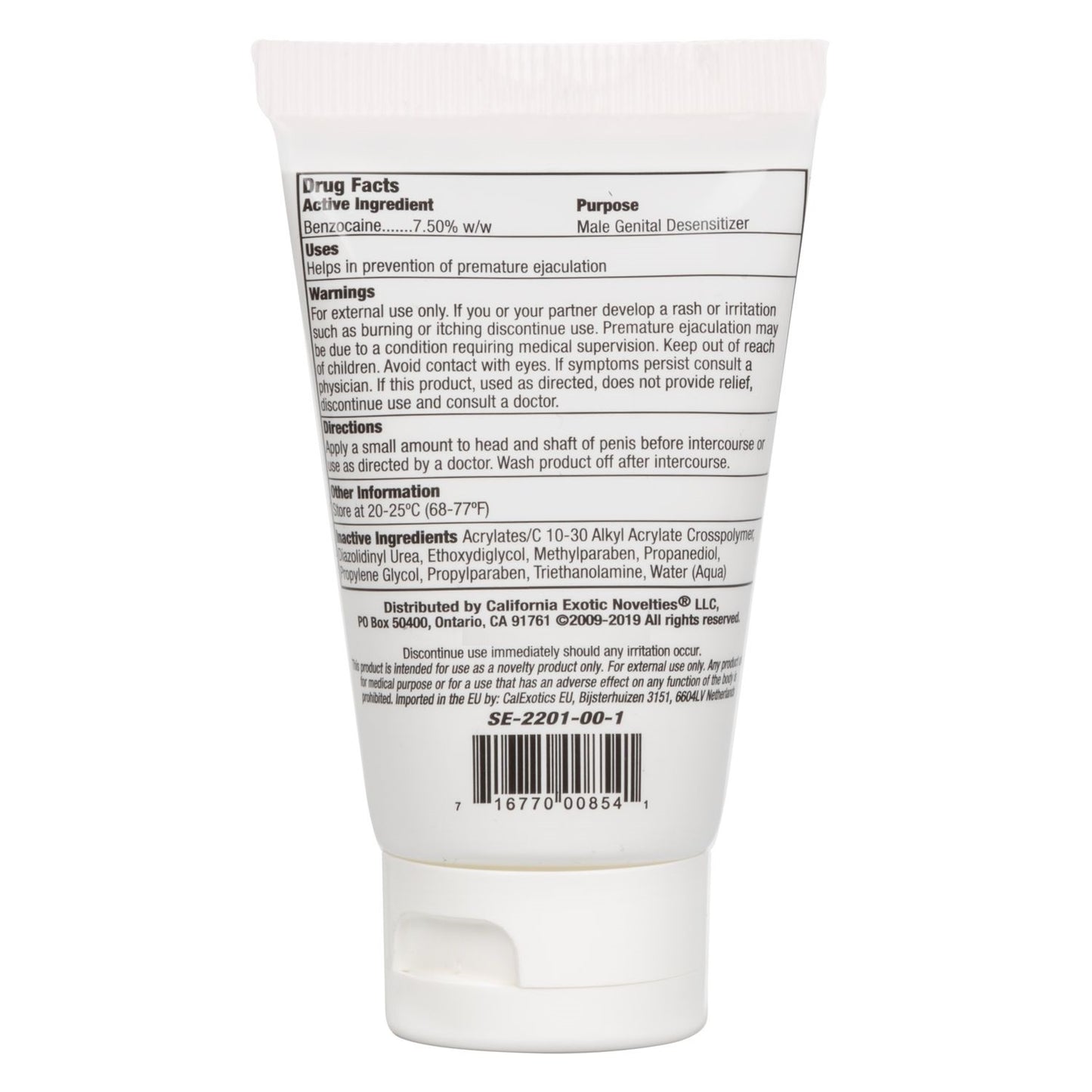 Retardante Sta-hard Desensibilizador Eyaculación Precoz Sta-Hard® Cream 2 oz - Packaged
