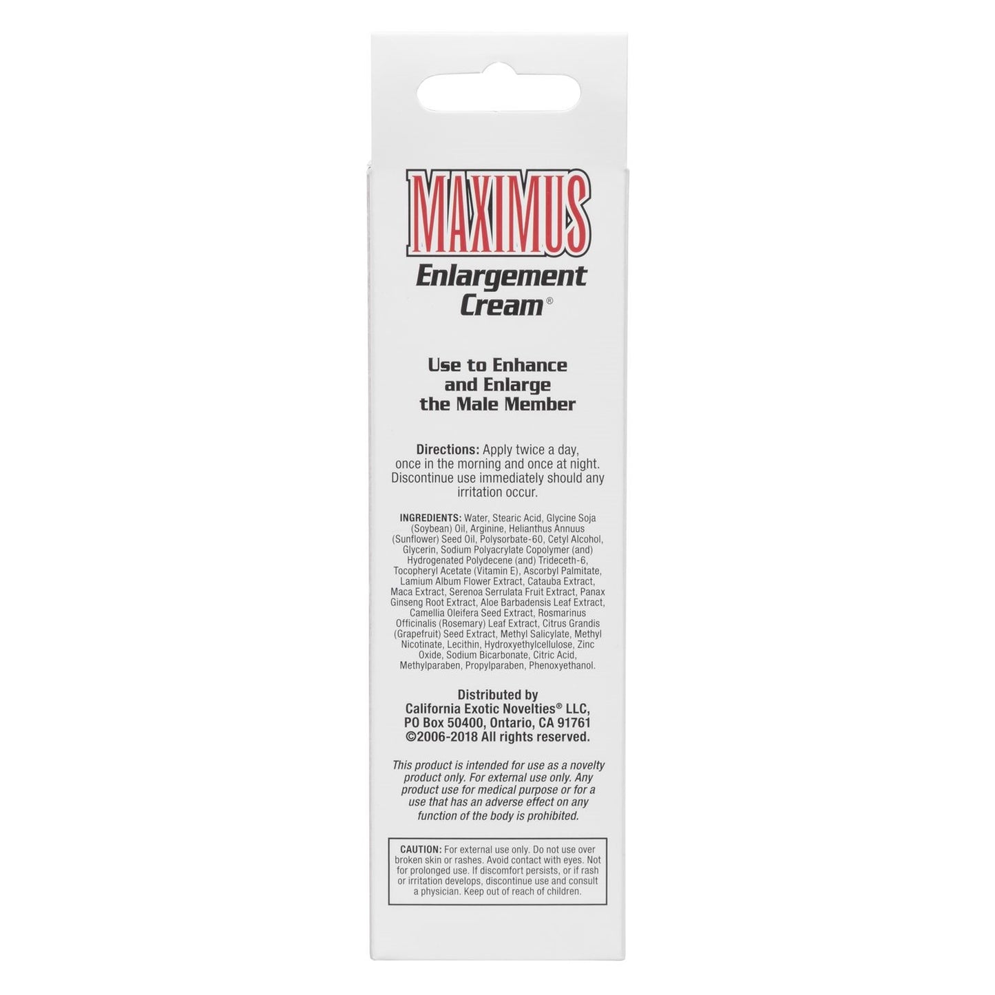 Crema auxiliar para la erección y alargar el Pene Maximus Enlargement Cream