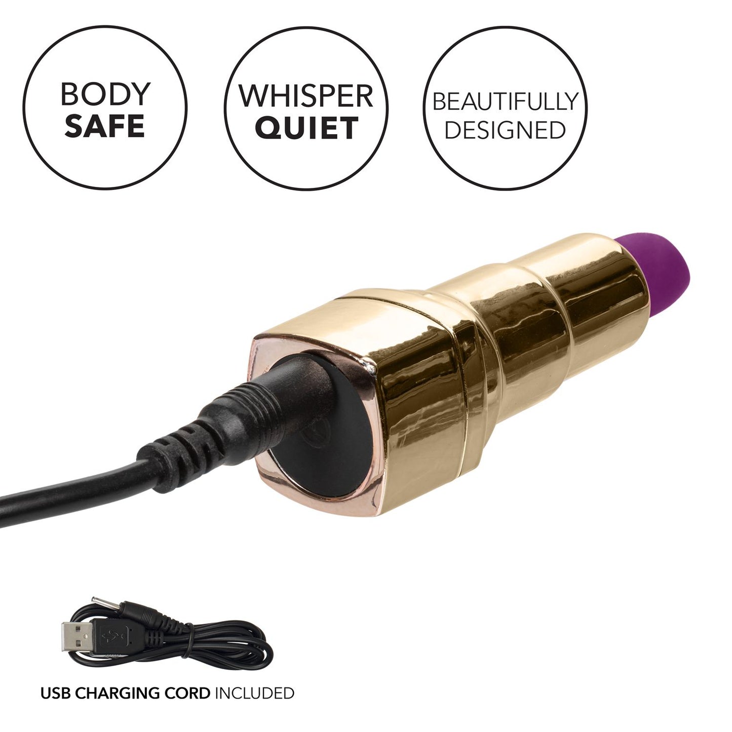 Mini Vibrador Labial con Vibracion Bala Estimulador Vaginal Vibrador Discreto Naughty Bits Bad Bitch Lipstick Vibrator