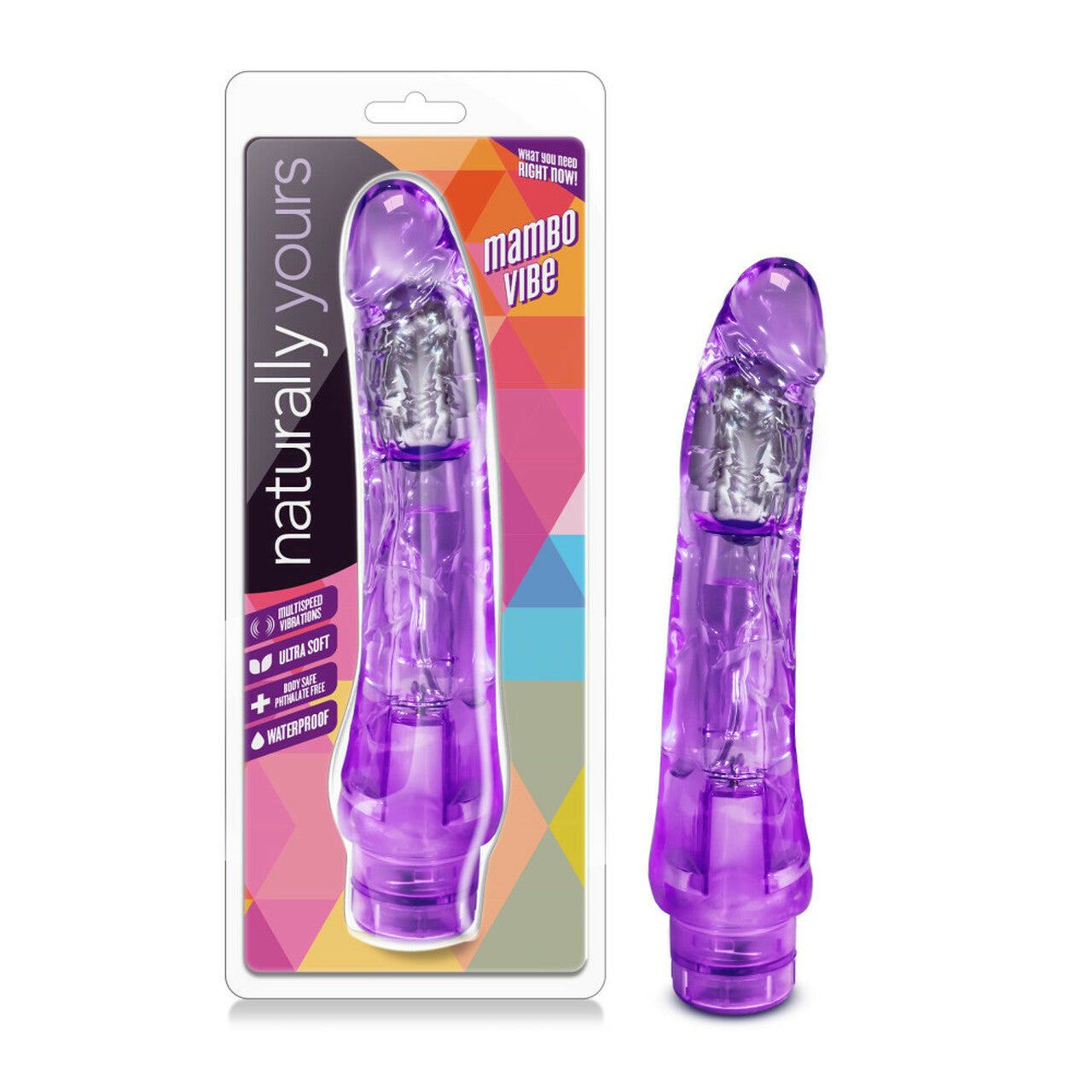 Vibrador Vaginal Consolador Grande Estimulador Naturally Yours - Mambo Vibe - Purple