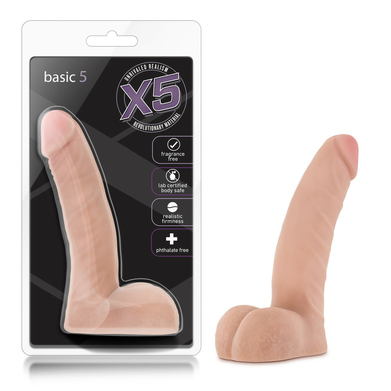 Dildo Consolador Pequeño Suave Realista 13.5cm Basic X5 Beige