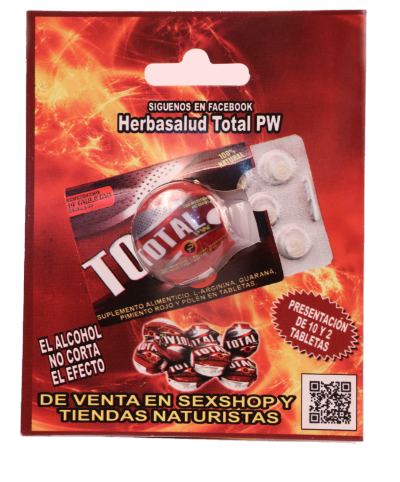 Pastilla Total Power Vigorizante Masculino Rendimiento Sexual