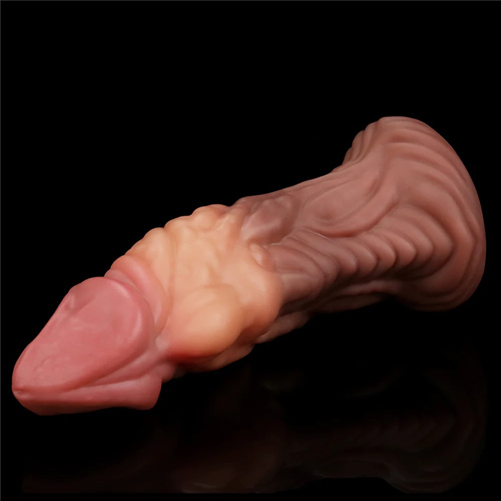 Consolador Dildo Grueso 18cm Silicon Realista Lovetoy 7'' Dual layered Platinum Silicone Nature Plug