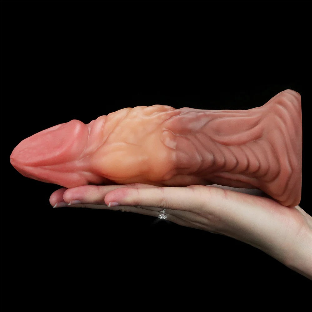Consolador Dildo Grueso 18cm Silicon Realista Lovetoy 7'' Dual layered Platinum Silicone Nature Plug