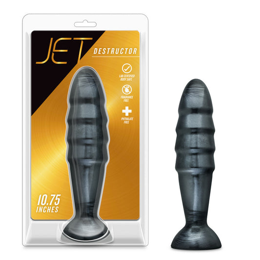 Plug Anal Grande 27cm Juego Anal Dildo Jet - Destructor - Carbon Metallic Black