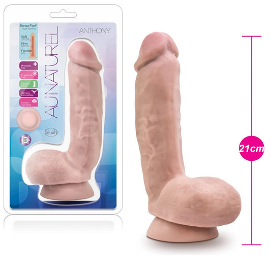 Au Naturel - Anthony - Beige Consolador Dildo Grande Sensación Real 21cm