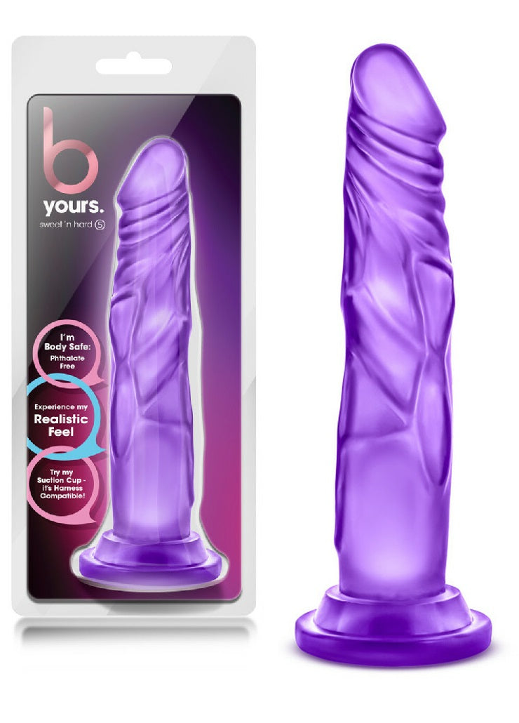 Dildo Consolador 15cm Realista Jelly Anal Vaginal B Yours - Sweet n Hard 5 - Purple